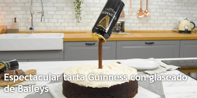 Espectacular tarta Guinness con glaseado de Baileys